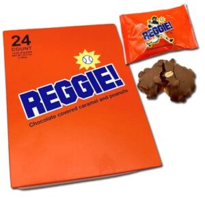 Reggie Chocolate Covered Caramel Peanuts Candy Bar 1.8 oz 24ct